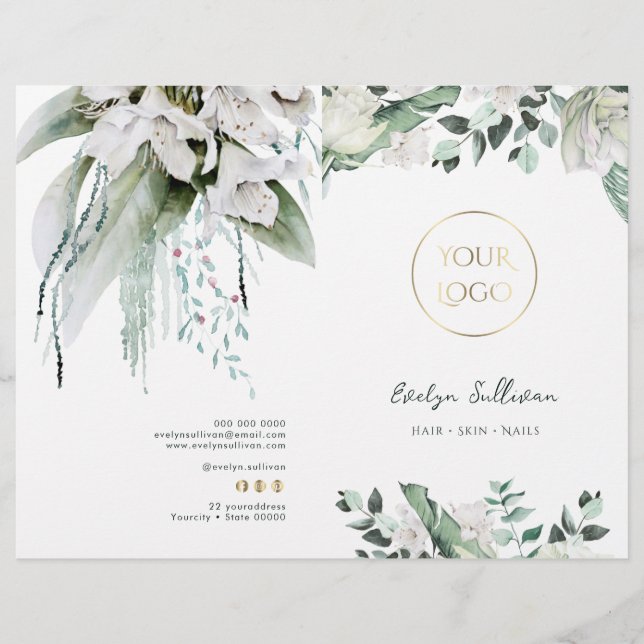 Menybroschyr för Emerald Greenery Service (Framsida)