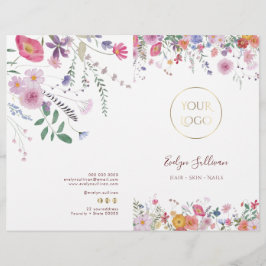 Menybroschyr för färsk jokerblomma