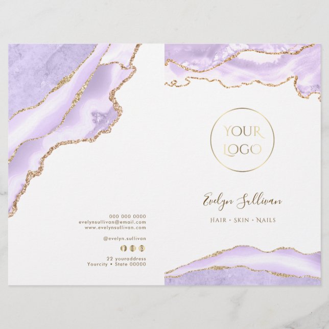 menybroschyr för lavender-agenten (Framsida)