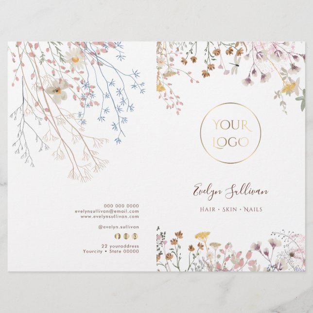 Menybroschyr för Wildblommor (Framsida)