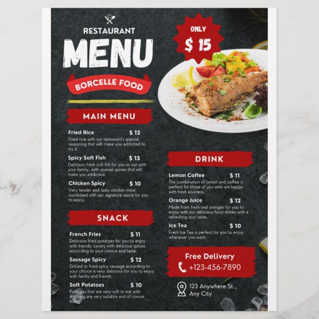 Menyer Menus Flyer (Framsidan)
