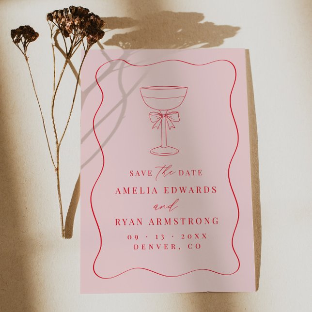 Menyfliksområdet Elegant Modern Spara datum Inbjudningar (Skapare uppladdad)