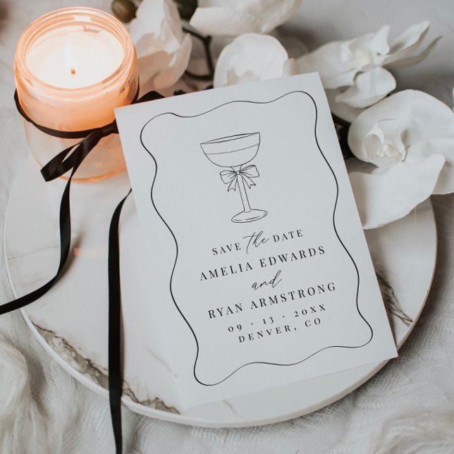 Menyfliksområdet Elegant Modern Spara datum Inbjudningar (Skapare uppladdad)