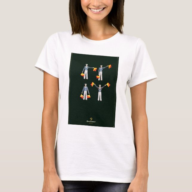 Menyhölje från QE2 (färg litho) T Shirt (Framsida)
