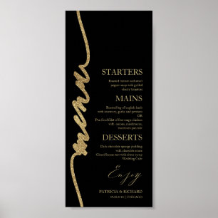 Menykort 4 x 9 Bröllop för plåt Poster