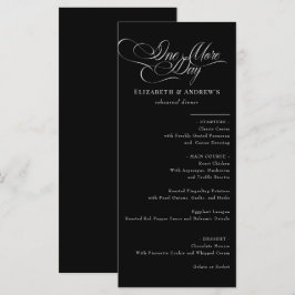 Menykort | Bröllop Rehearsal Dinner Menu Meny