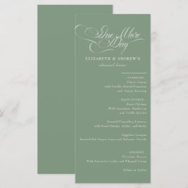 Menykort | Bröllop Rehearsal Dinner Menu Meny