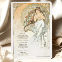 Menykort Etheral Art nouveau Bröllop