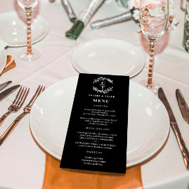 Menykort finare Initialer EDITABLE FÄRG Bröllop Program