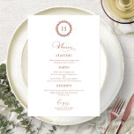 Menykort för andningsmonogram Bröllop Ro Guld Meny<br><div class="desc">Ett enkelt menykort för calligraphy bröllop i chic. Jag erbjuder en kostnadsfri anpassningstjänst. Om du har några frågor eller speciella förfrågningar kan du kontakta mig.</div>
