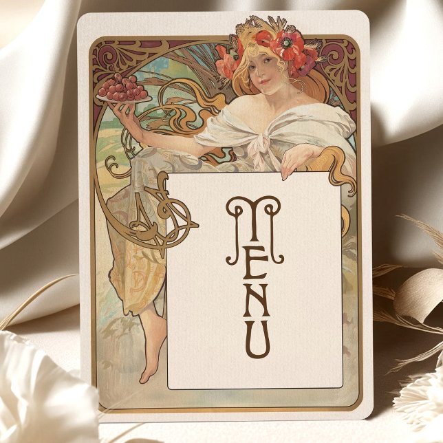 Menykort för Art nouveau Bröllop Inbjudningar (Skapare uppladdad)
