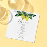 Menykort för Bröllop Lemon och Amalfi Tile Meny<br><div class="desc">Det här menykortet i bröllop har en överkant av vattenfärgscitroner och botaniska ämnen. Kortet återgår till en Amalfi-ruta mönster. Använda mallens fält för att DIY information om personligen. Elegantens utformning är ett utmärkt val för målbindningar för Italien. Om du vill se mer anpassningsbar på italienska bröllop-middagar kan du besöka www.zazzle.com/dotellabelle...</div>