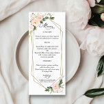 Menykort för elegant  Blommigt Geometric Bröllop Meny<br><div class="desc">Öka bröllop till ett andande firande med vår blommigt-svit. Den här omfattande samlingen innehåller allt du behöver för att kunna skapa en sammanhängande och elegant atmosfär, med matchande menykort, personligens blöjor, bedövningssignaler, favoriter och mycket annat. Tveka inte att nå ut med hjälp av chatta för att få hjälp med personanpassning...</div>