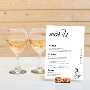 Menykort för elegant bröllop Bord Meny