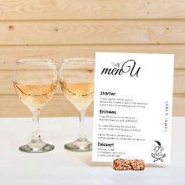 Menykort för elegant bröllop Bord Meny