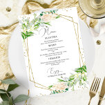 Menykort för elegant Greenery Geometric Bröllop Meny<br><div class="desc">Ett enkelt menykort för calligraphy bröllop i chic. Jag erbjuder en kostnadsfri anpassningstjänst. Om du har några frågor eller speciella förfrågningar kan du kontakta mig.</div>