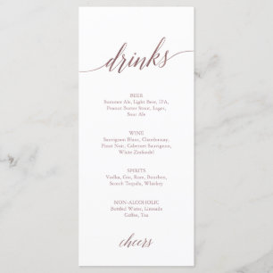 Menykort för elegant Guld Calligraphy Drinphy Drin Meny