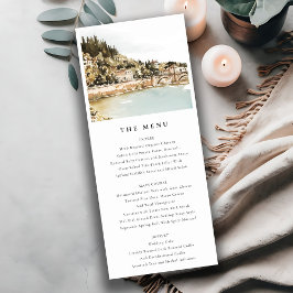 Menykort för elegant Verona Adige River Italien Br Inbjudningar