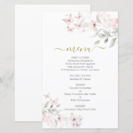 Menykort för fjäril