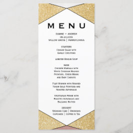 Menykort för Glam Geometric Diamond Dinner Meny