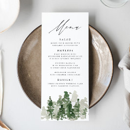 Menykort för Gräs-skogen Bröllop Meny