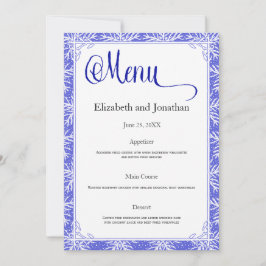 Menykort för grönt Löv Bröllop Inbjudningar