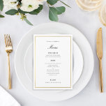 Menykort för Guld Gräns Elegant bröllop Meny<br><div class="desc">perfekt för alla händelser</div>