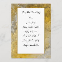 Menykort för Guld Ram