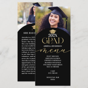 Menykort för guld Studenten Meny