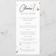 Menykort för guld-vattenfärg, valfritt år, Födelse