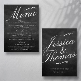 Menykort för insamling av Bröllop i Finare-kalkbrä Meny