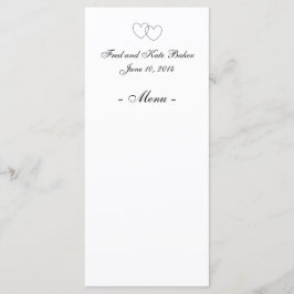 Menykort för "Interlocking Hearts" Meny