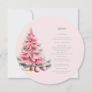 Menykort för julgran Baubles Shabby Circle Inbjudningar