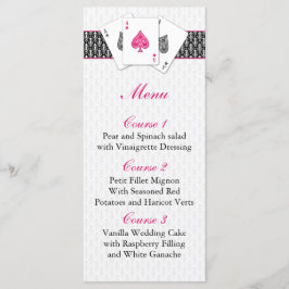 Menykort för Las vegas bröllop Meny