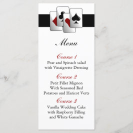 Menykort för Las vegas bröllop Meny