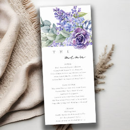 Menykort för Lilac Succulent Eucalyptus Fauna Bröl Inbjudningar