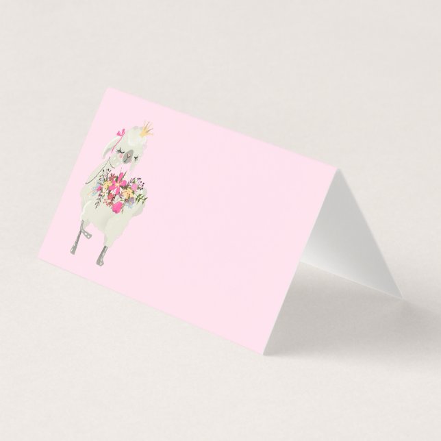 Menykort för Llama Födelsedagsfest Kort (Framsida)