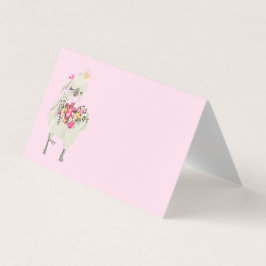 Menykort för Llama Födelsedagsfest Kort