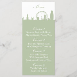 Menykort för London Skyline Sage Personlig Menu Meny