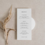 Menykort för minimalistiskt klassiskt teckensnitts meny<br><div class="desc">Det här anpassadet som matchar bröllop-menykortet är designat för att samordna med vår minimalistsamling All In One Collection och har en ren och enkel layout med klassiskt teckensnitt. Om du vill göra en mer avancerad anpassning av den här designen, t.ex. ändra layout, teckensnitt eller storlek text, klickar du på knappen...</div>