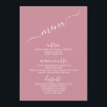 Menykort för modern Minimalistisk Pastel Bröllop B Meny<br><div class="desc">Modern minimalistisk meny Pastel Bröllop i Vild Ro Rosa Färg Elegant 5x7" Bröllop Bord Menu Cards Flat Menu Elegant Calligraphy Eat and Drink Bröllop Menus Menus | Enkel calligrafi Rustic Bröllop Menus Bröllop Menus,  Rustic Bröllop Menu,  Blommigt Bröllop Menu,  Bröllop Bord Menu,  Pastel Bröllop Menu-kort</div>