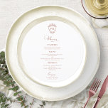 Menykort för Monogram runda Bröllop Ro Guld Meny<br><div class="desc">Ett enkelt menykort för calligraphy bröllop i chic. Jag erbjuder en kostnadsfri anpassningstjänst. Om du har några frågor eller speciella förfrågningar kan du kontakta mig.</div>