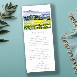 Menykort för Napa Valley Vineyard Ligcape Bröllop Inbjudningar