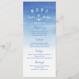 Menykort för nautisk ankarpunkt för vattenfärgsstr meny