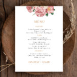 Menykort för Peony Bukett med rosor Flowers Meny<br><div class="desc">Det här menykortet är designat att samordna med vår Peony Rosor Collection och har fantastiska ro och peonbuketter på vit bakgrund med klassisk text. Ro pulserande färg på svart bakgrund gör att kortet öga fångar och är unikt. Om du vill göra en mer avancerad anpassning av den här designen, t.ex....</div>