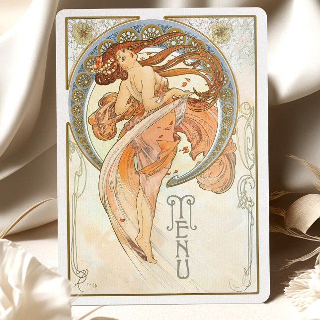 Menykort för Radiant Art nouveau Bröllop Inbjudningar (Skapare uppladdad)