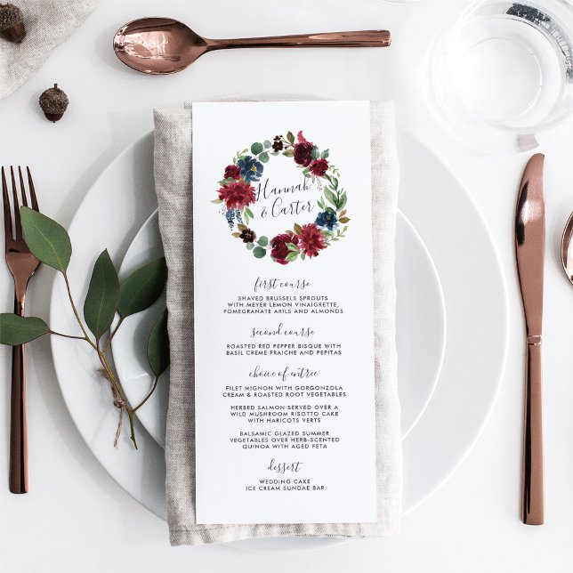 Menykort för radikalt blodbad Bröllop Meny (Skapare uppladdad)