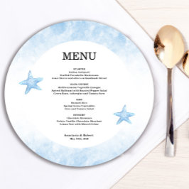 Menykort för Romantiska blå havsomgång Meny