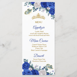 Menykort för royal Blue Quinceañera Meny