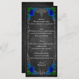 Menykort för royal Blue Ro Chalk Board Fall Wedu Meny
